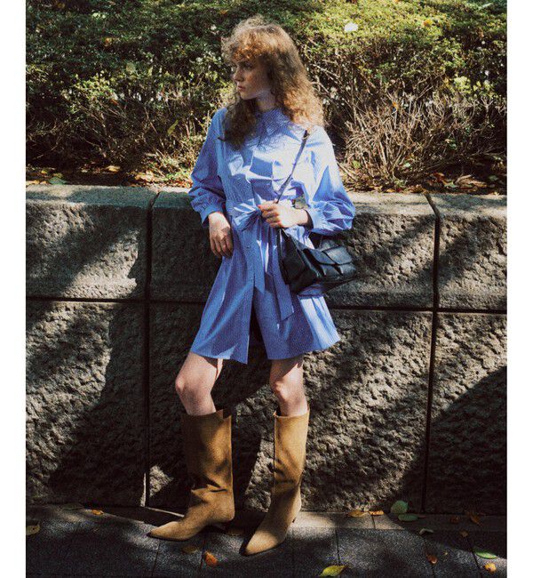 VIS「【POLO BCS】VIS別注ウエストタックフレアワンピース/WEB限定」|ワンピース|