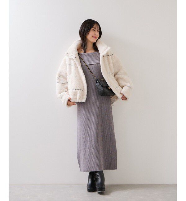 VIS「ジャガードボアブルゾン」|ブルゾン・スタジャン|