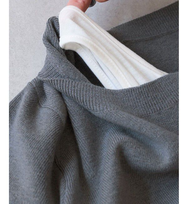 VIS「ペプラムオーガンジードッキングニットプルオーバー」|ニット・セーター|