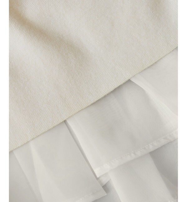 VIS「ペプラムオーガンジードッキングニットプルオーバー」|ニット・セーター|