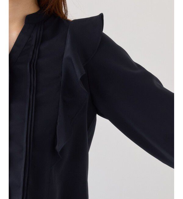 VIS「【WEB限定】スキッパーフリルデザインブラウス」|シャツ・ブラウス|