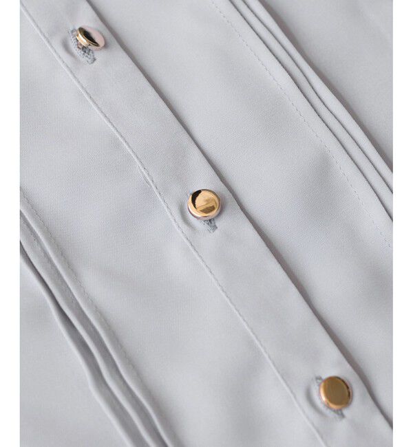 VIS「【WEB限定】スキッパーフリルデザインブラウス」|シャツ・ブラウス|