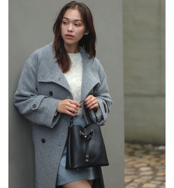 VIS「尾州シャギースタンドカラーロングコート/静電気防止・WEB限定PS・TMサイズ」|その他|