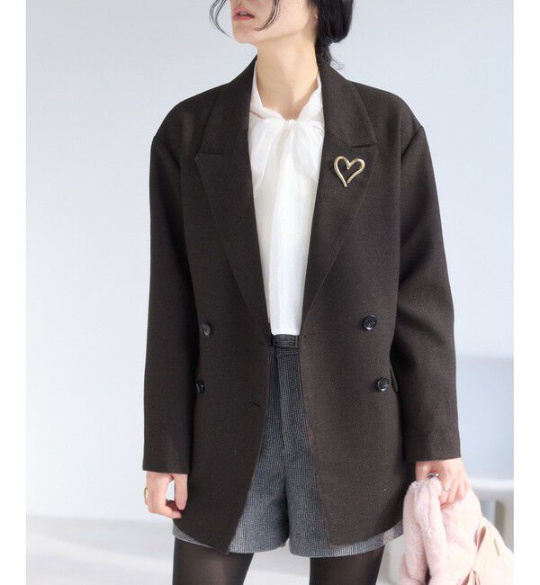 VIS「ヘリンボーンツイードベルテッドジャケット/セットアップ対応」|テーラードジャケット|