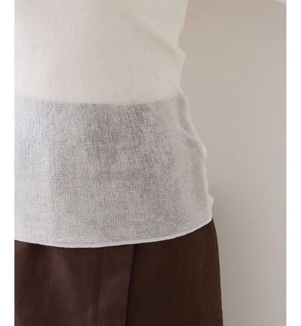 VIS「フェザー切り替えスリーブシアータートルニット」|ニット・セーター|