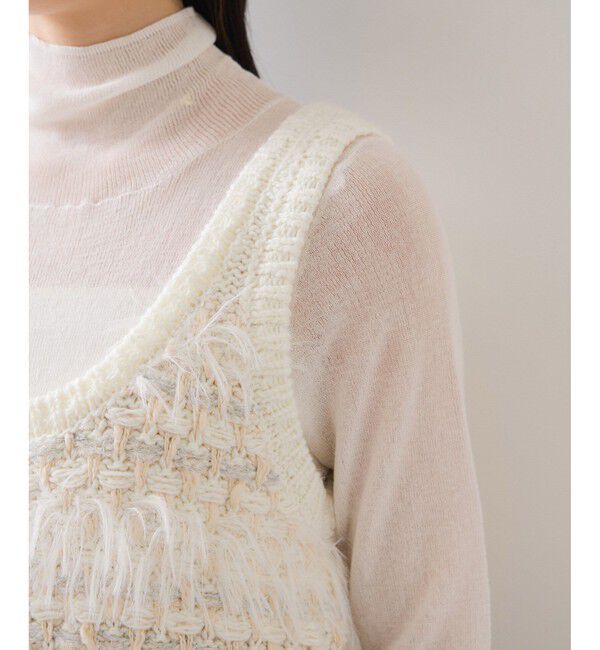 VIS「フェザーツイードニットビスチェ/2WAY」|ベスト・ジレ|