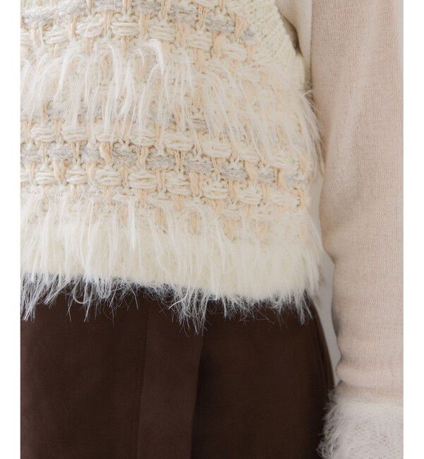 VIS「フェザーツイードニットビスチェ/2WAY」|ベスト・ジレ|