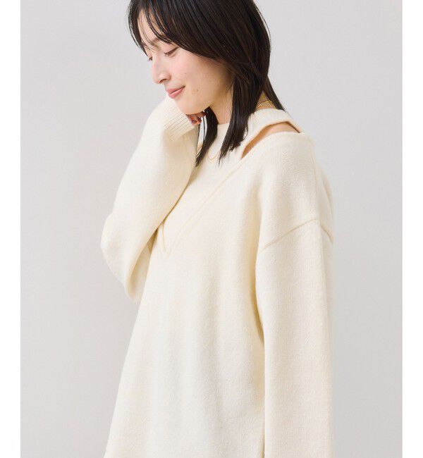 VIS「【WEB限定】アンサンブル風Vネックニット」|ニット・セーター|