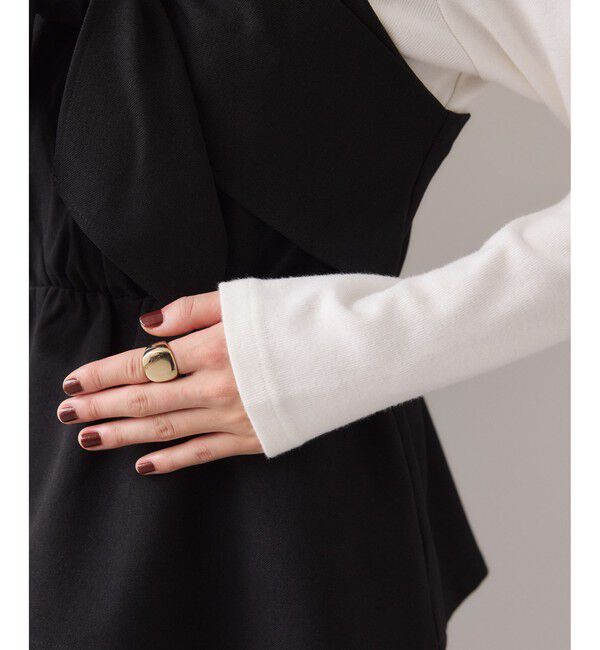 VIS「美easyウーリッシュリボンビスチェドッキングカットソープルオーバー/セットアップ対応・イージーケア」|Tシャツ・カットソー|