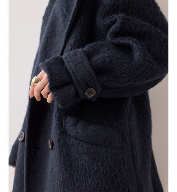 VIS「【WEB限定】シャギーミディ丈Pコート」|ピーコート|
