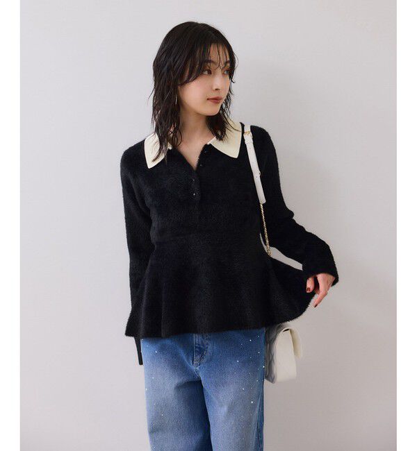 VIS「ペプラムデザインシャギーニット」|ニット・セーター|
