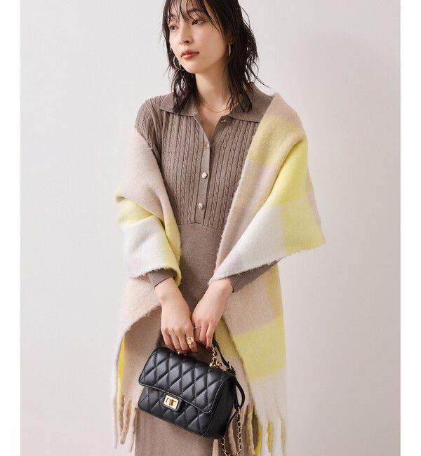 VIS「ポロケーブルモチモチニットワンピース」|ワンピース|