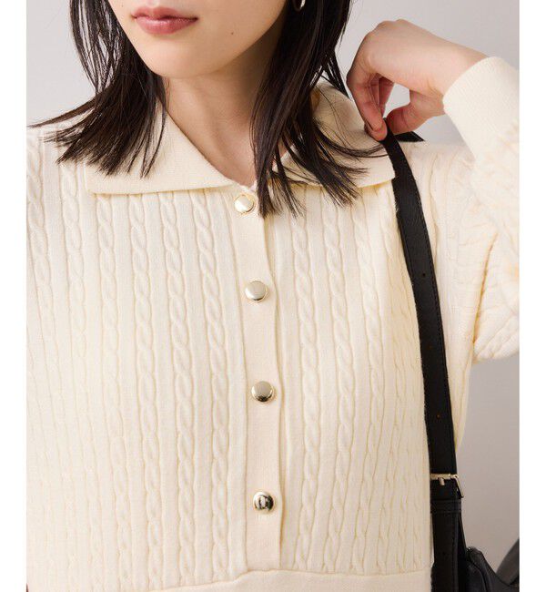 VIS「ポロケーブルモチモチニットワンピース」|ワンピース|