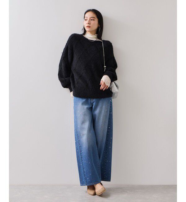 VIS「アーガイルフェザーニット/2WAY・イージーケア」|ニット・セーター|