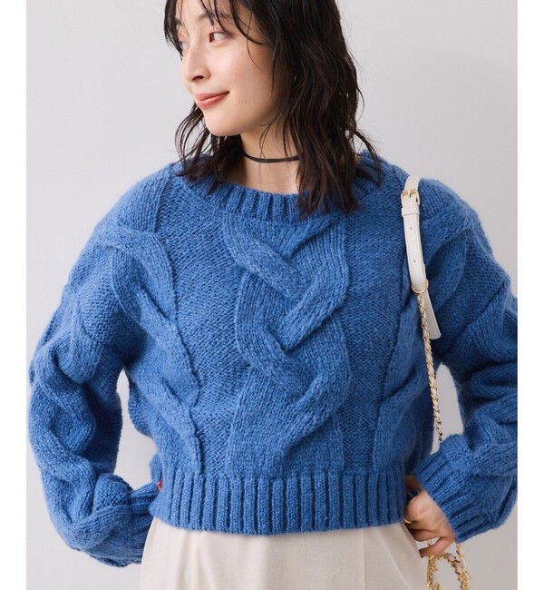 VIS「ケーブルコンパクトニット」|ニット・セーター|