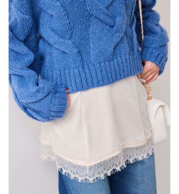 VIS「ケーブルコンパクトニット」|ニット・セーター|