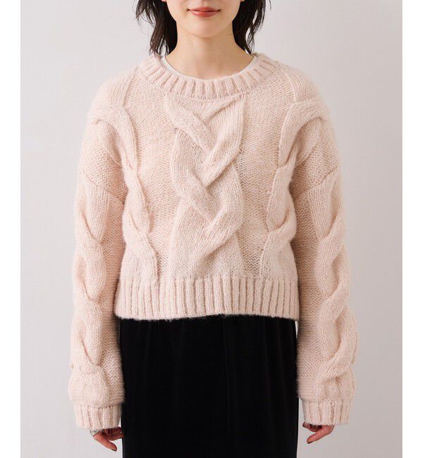 VIS「ケーブルコンパクトニット」|ニット・セーター|