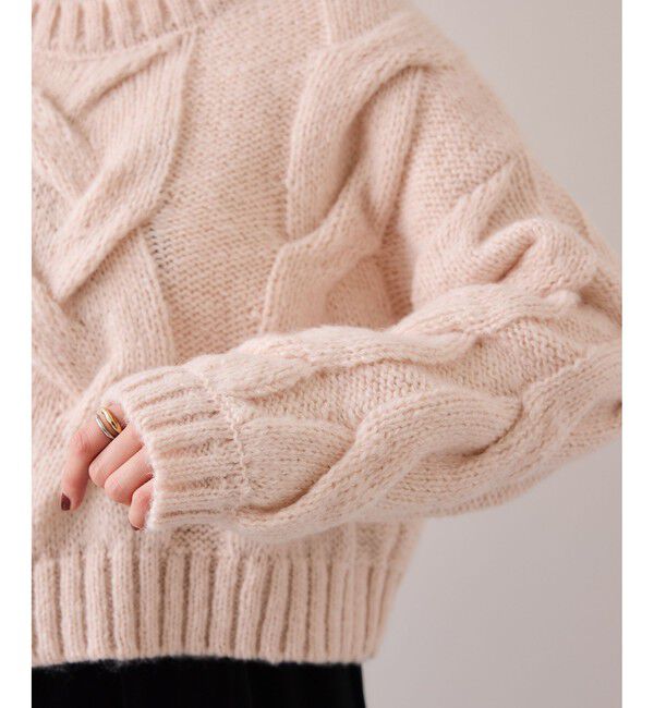 VIS「ケーブルコンパクトニット」|ニット・セーター|