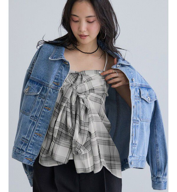 VIS「ボリュームスリーブデニムジャケット/Gジャン」|デニムジャケット|