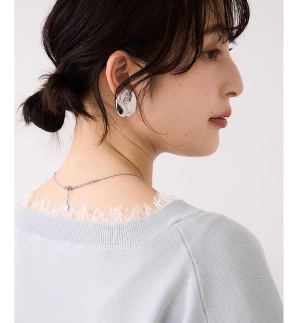 VIS「Vネックレースプルオーバー」|ニット・セーター|