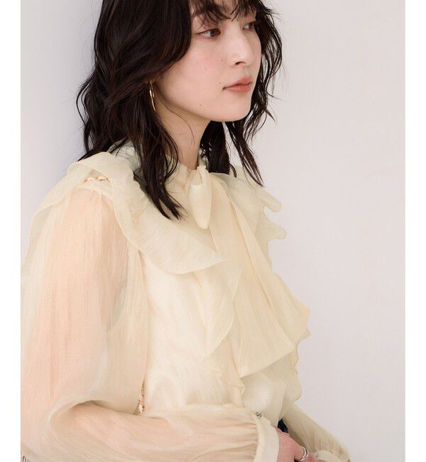 VIS「シャイニーボウタイ長袖ブラウス/イージーケア・2WAY」|シャツ・ブラウス|キナリ(16)