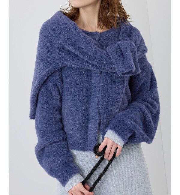 Rope&rsquo;Picnic「fluffy knitフラッフィーニット/ふわふわMIXフェザーニットカーディガン/洗濯機OK」|カーディガン|