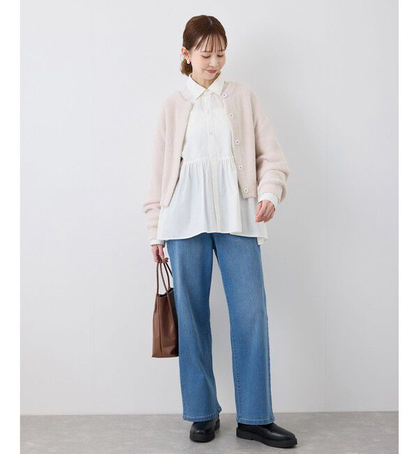 Rope&rsquo;Picnic「fluffy knitフラッフィーニット/ふわふわMIXフェザーニットカーディガン/洗濯機OK」|カーディガン|