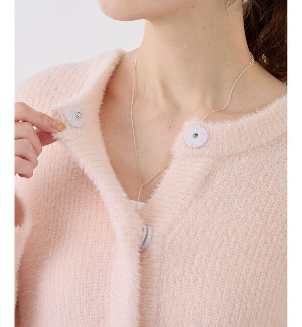 Rope&rsquo;Picnic「fluffy knitフラッフィーニット/ふわふわMIXフェザーニットカーディガン/洗濯機OK」|カーディガン|