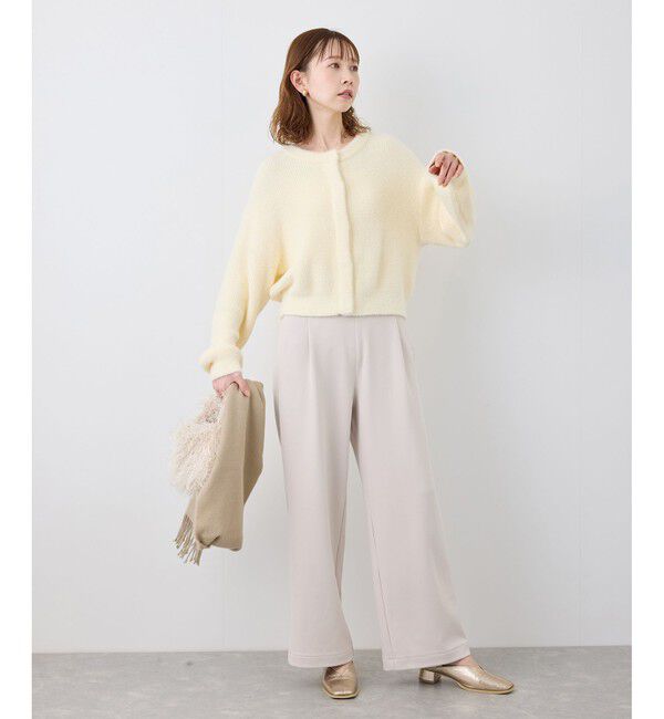 Rope&rsquo;Picnic「fluffy knitフラッフィーニット/ふわふわMIXフェザーニットカーディガン/洗濯機OK」|カーディガン|