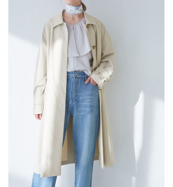 Rope&rsquo;Picnic「【撥水・花粉ガード】ステンカラーコート/スプリングコート」|ステンカラーコート|