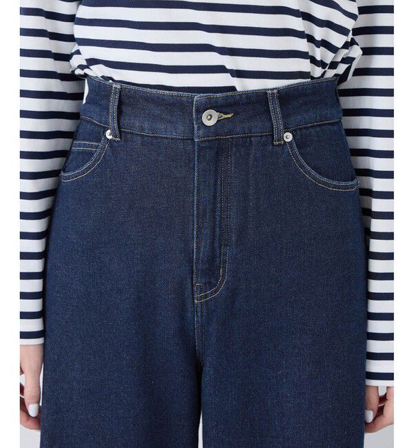 Rope&rsquo;Picnic「【ウエスト革命デニム】ウエストシェイプデニムワイドパンツ」|デニム|