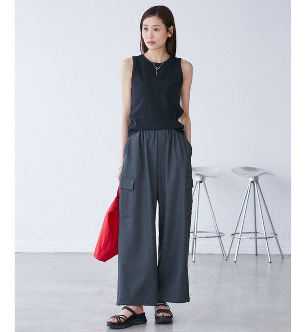 Rope&rsquo;Picnic「【UVカット・接触冷感・イージーケア】イージーカーゴパンツ」|カーゴ|