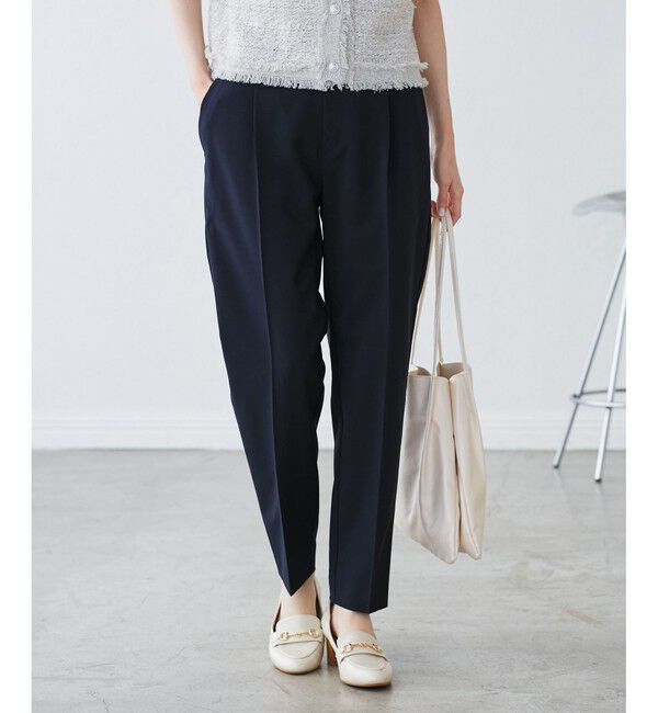 Rope&rsquo;Picnic「【UV対応】【リネンライク・シリーズ】テーパードパンツ/通勤・セットアップ対応」|チノ|