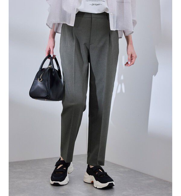 Rope&rsquo;Picnic「【UV対応】【リネンライク・シリーズ】テーパードパンツ/通勤・セットアップ対応」|チノ|