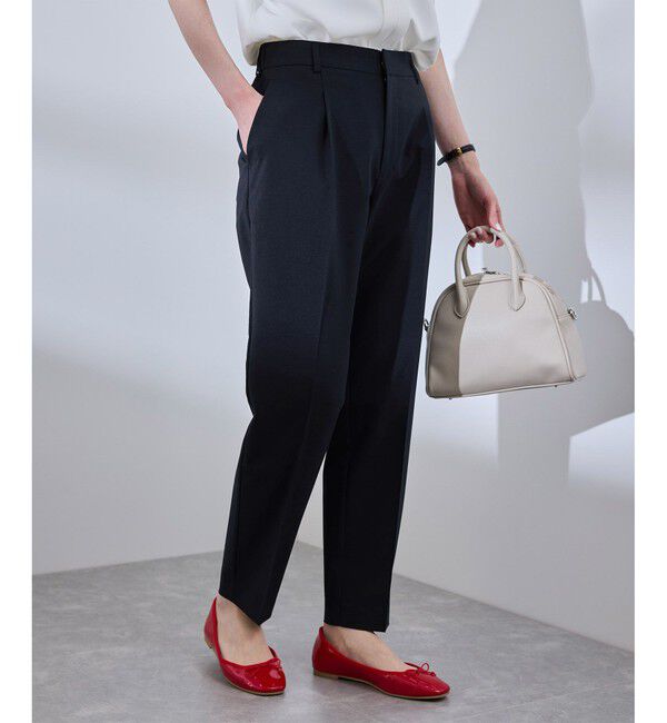 Rope&rsquo;Picnic「【UV対応】【リネンライク・シリーズ】テーパードパンツ/通勤・セットアップ対応」|チノ|