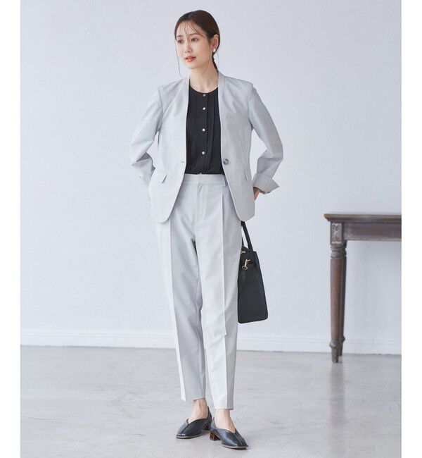 Rope&rsquo;Picnic「【UV対応】【リネンライク・シリーズ】テーパードパンツ/通勤・セットアップ対応」|チノ|