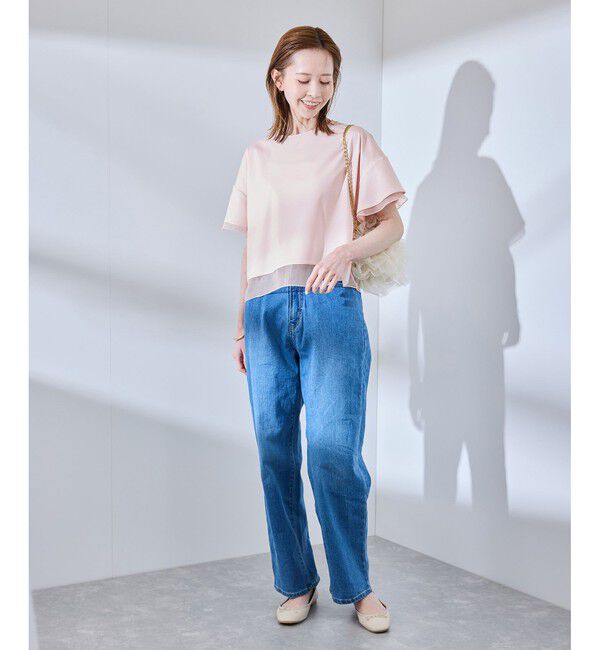 Rope&rsquo;Picnic「【UVカット・接触冷感】着丈が選べる70シルケットシアードッキングトップス」|Tシャツ・カットソー|