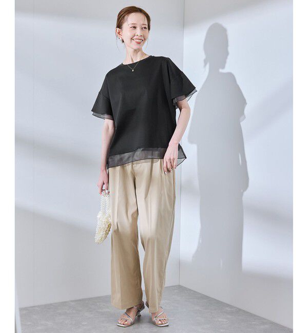 Rope&rsquo;Picnic「【UVカット・接触冷感】着丈が選べる70シルケットシアードッキングトップス」|Tシャツ・カットソー|