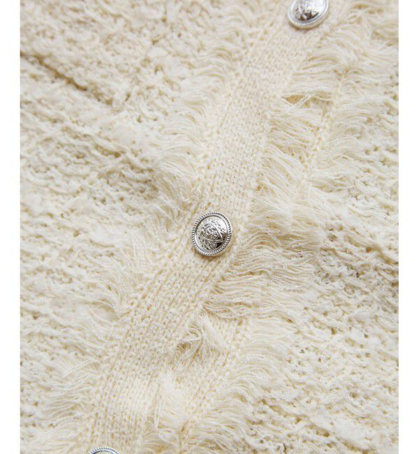 Rope&rsquo;Picnic「【サマー・ツイード】ハーフスリーブカーディガン」|カーディガン|