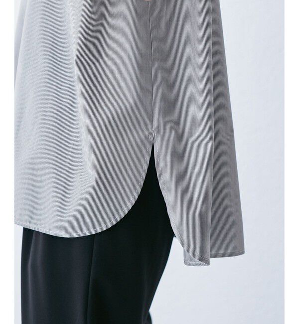 Rope&rsquo;Picnic「【UVカット・接触冷感・イージーケア】バンドカラーノースリーブシャツ/通勤対応」|シャツ・ブラウス|