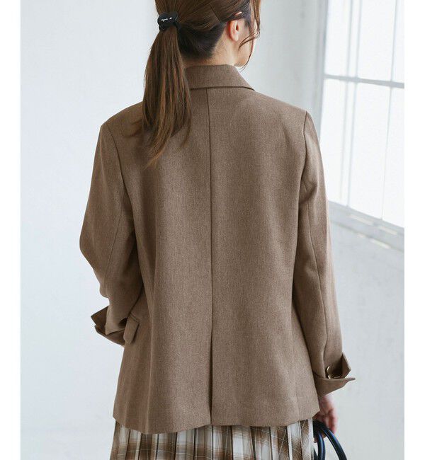 Rope&rsquo;Picnic「【低身長・小柄さんサイズ】レディハンサムシリーズ ウールライク金ボタンジャケット(半裏地)」|テーラードジャケット|