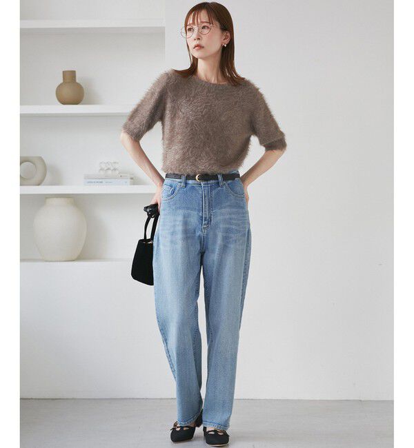 Rope&rsquo;Picnic「シャギーニットハーフスリーブプルオーバー」|ニット・セーター|