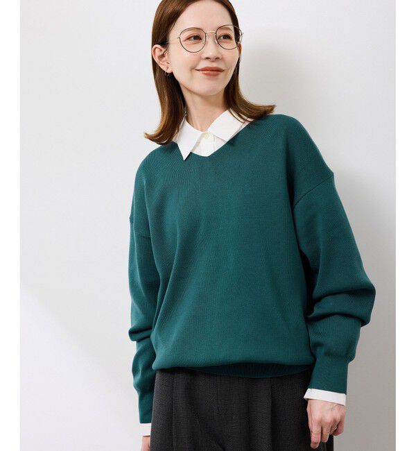 Rope&rsquo;Picnic「マシュマロニットVネックプルオーバー/イージーケア・リンクコーデ」|ニット・セーター|