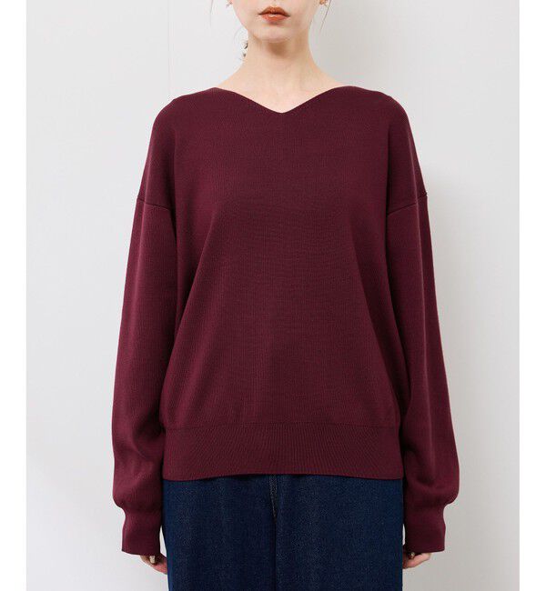 Rope&rsquo;Picnic「マシュマロニットVネックプルオーバー/イージーケア・リンクコーデ」|ニット・セーター|