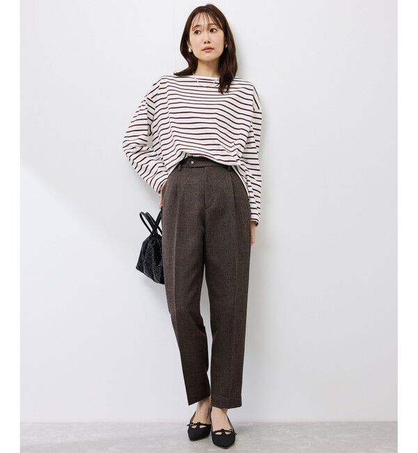 Rope&rsquo;Picnic「スリートーンツイードテーパードパンツ/セットアップ対応」|チノ|