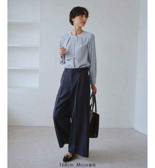 Rope&rsquo;Picnic「【WEB限定】配色ボウタイ風ブラウス」|シャツ・ブラウス|