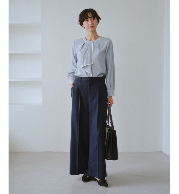 Rope&rsquo;Picnic「【WEB限定】配色ボウタイ風ブラウス」|シャツ・ブラウス|