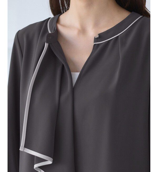 Rope&rsquo;Picnic「【WEB限定】配色ボウタイ風ブラウス」|シャツ・ブラウス|