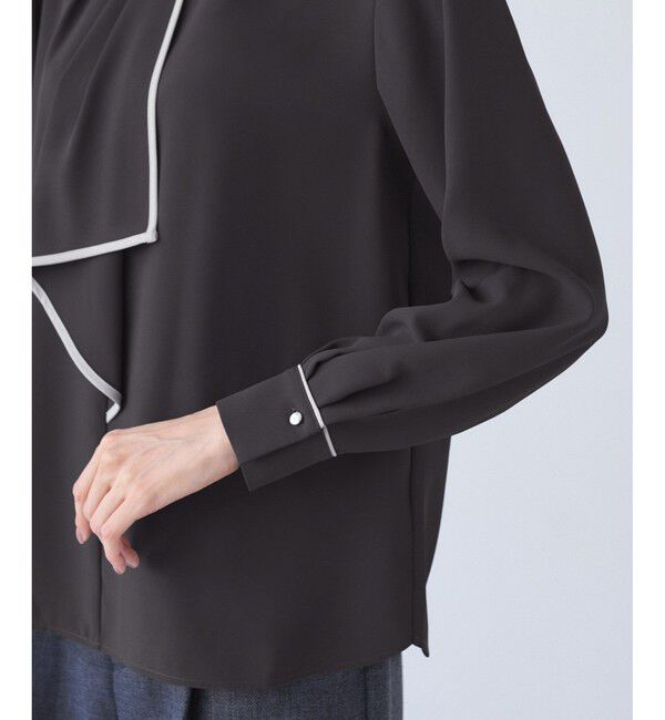 Rope&rsquo;Picnic「【WEB限定】配色ボウタイ風ブラウス」|シャツ・ブラウス|