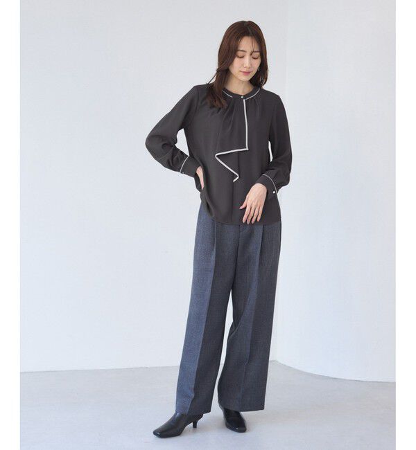 Rope&rsquo;Picnic「【WEB限定】配色ボウタイ風ブラウス」|シャツ・ブラウス|